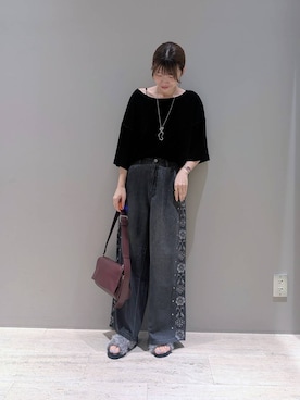 「LEPSIM（レプシィム）のアイテム（デニムパンツ）」を使った、inoinoino7さん（レディース・163cm）の秋コーディネート
