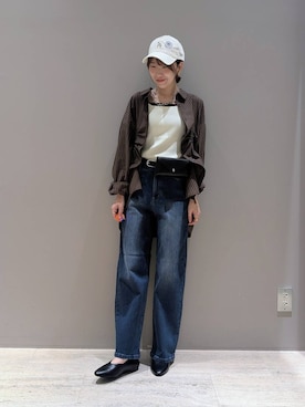「LEPSIM（レプシィム）のアイテム（デニムパンツ）」を使った、inoinoino7さん（レディース・163cm）の秋コーディネート