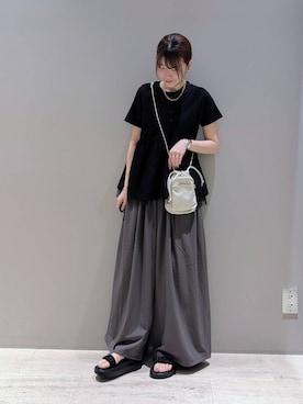「BAYFLOW（ベイフロー）のアイテム」を使った、inoinoino7さん（レディース・163cm）の夏コーディネート
