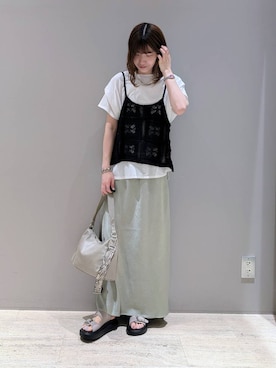 「LEPSIM（レプシィム）のアイテム（スカート）」を使った、inoinoino7さん（レディース・163cm）の春コーディネート