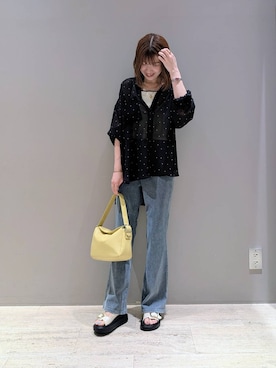 「BAYFLOW（ベイフロー）のアイテム」を使った、inoinoino7さん（レディース・163cm）の夏コーディネート