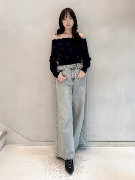 「dazzlin（ダズリン）のアイテム（パンツ）」を使った、karinさん（レディース・165cm）の春コーディネート