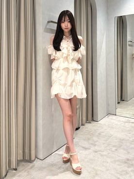 「dazzlin（ダズリン）のアイテム（シャツ/ブラウス）」を使った、karinさん（レディース・165cm）の夏コーディネート
