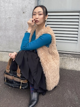 「Ameri（アメリ）のアイテム」を使った、くらーにゃさん（レディース・162cm）の冬コーディネート