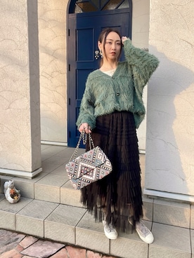 「Bonjour Sagan（ボンジュールサガン）のアイテム」を使った、くらーにゃさん（レディース・162cm）の冬コーディネート