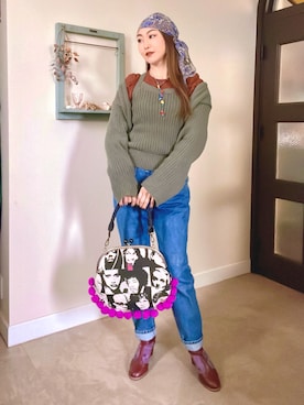 「RAY CASSIN（レイカズン）のアイテム」を使った、くらーにゃさん（レディース・162cm）の冬コーディネート