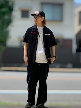 「SUGAR CANE（シュガーケーン）のアイテム」を使った、choromrvibesさん（メンズ・168cm）の夏コーディネート