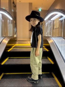 「STETSON（ステットソン）のアイテム」を使った、rude8969さん（キッズ・110cm）の秋コーディネート