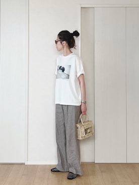「H&M（エイチ・アンド・エム）のアイテム」を使った、himarisoさん（レディース・164cm）の夏コーディネート