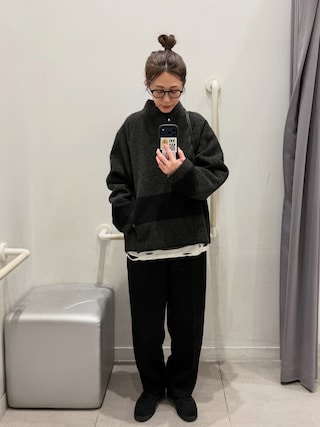 「PERVERZE(パーバーズ)のDISTRESS Regular Long Sleeve T-Shirt(Tシャツ/カットソー)」を使った、himarisoさん(レディース・164cm)の冬コーディネート