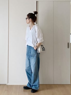 「アイテム（メガネ）」を使った、himarisoさん（レディース・164cm）の夏コーディネート