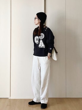 「アイテム（スウェット）」を使った、himarisoさん（レディース・164cm）の秋コーディネート