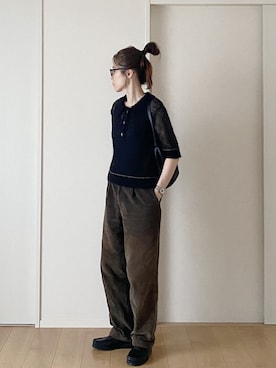 「アイテム（タンクトップ）」を使った、himarisoさん（レディース・164cm）の秋コーディネート