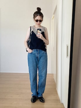 「アイテム（ブレスレット）」を使った、himarisoさん（レディース・164cm）の秋コーディネート