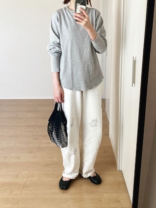 6（ロク）の「＜kurry × 6(ROKU)＞WHITE DENIM PRINT PANTS