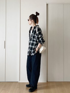「アイテム（バックパック/リュック）」を使った、himarisoさん（レディース・164cm）の秋コーディネート