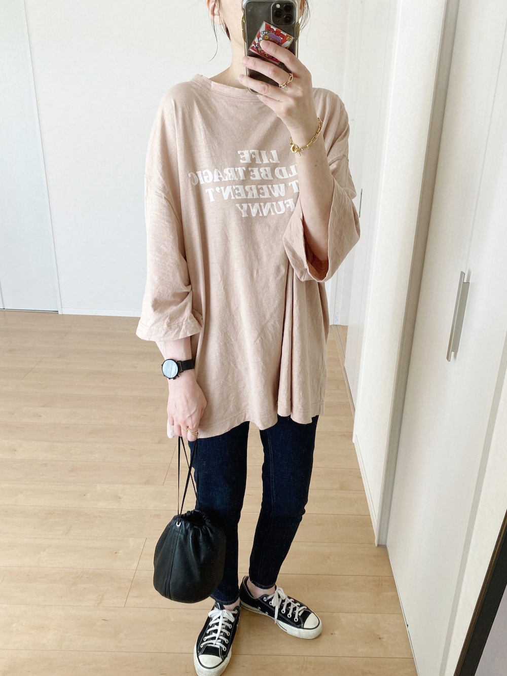 FRAMeWORK ロングスラブロゴTシャツ FRAMeWORK（フレームワーク）の「ロングスラブロゴBIG Tシャツ◇（T