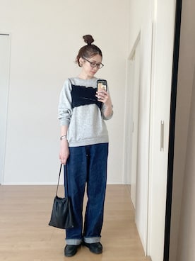 「アイテム（スウェット）」を使った、himarisoさん（レディース・164cm）の秋コーディネート