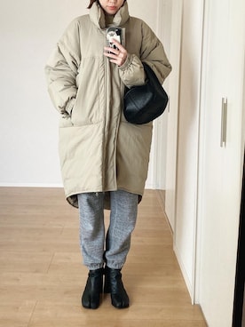 「モンスターパーカー」｜「アイテム（スウェットパンツ）」を使った、himarisoさん（レディース・164cm）の冬コーディネート