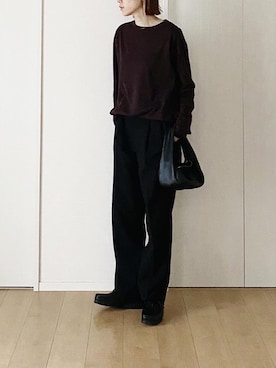 「Clarks（クラークス）のClarks / クラークス wallabee C/O&NEW ワラビー（モカシン/デッキシューズ）」を使った、himarisoさん（レディース・164cm）の秋コーディネート