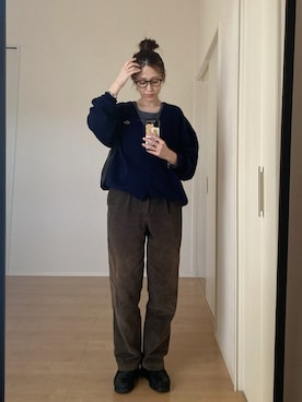 「アイテム（モカシン/デッキシューズ）」を使った、himarisoさん（レディース・164cm）の秋コーディネート