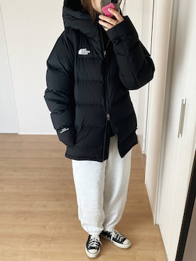 「CONVERSE（コンバース）のCANVAS ALL STAR J OX   J　32167431（スニーカー）」を使った、himarisoさん（レディース・164cm）の冬コーディネート