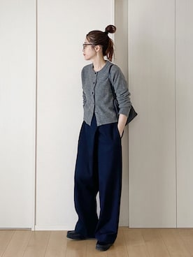 「アイテム（メガネ）」を使った、himarisoさん（レディース・164cm）の秋コーディネート