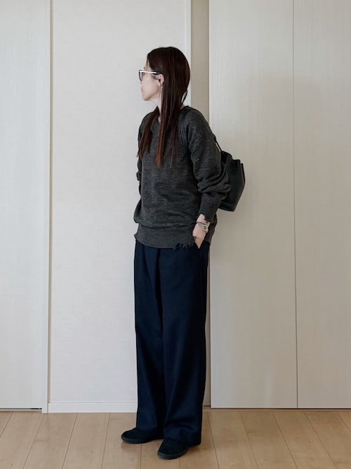 LOEFF（ロエフ） ニット セーター 「LOEFF」ダメージ ヘンリーネック