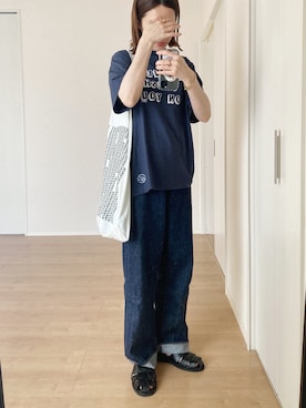 「アイテム（エコバッグ/サブバッグ）」を使った、himarisoさん（レディース・164cm）の夏コーディネート