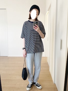 「CONVERSE（コンバース）のCANVAS ALL STAR J OX   J　32167431（スニーカー）」を使った、himarisoさん（レディース・164cm）の夏コーディネート