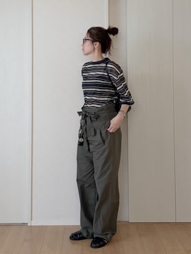 「JINS（ジンズ）のアイテム」を使った、himarisoさん（レディース・164cm）の夏コーディネート
