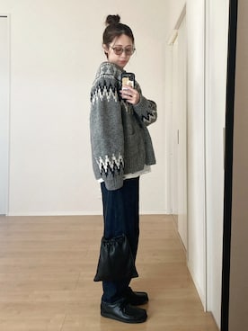 「アイテム（ファッション雑貨）」を使った、himarisoさん（レディース・164cm）の冬コーディネート