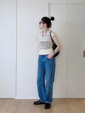 「gicipi（ジチピ）の＜gicipi＞VANADIO タンクトップ（タンクトップ）」を使った、himarisoさん（レディース・164cm）の夏コーディネート