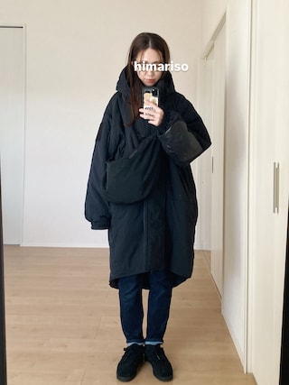 「TODAYFUL（トゥデイフル）の【TODAYFUL/トゥデイフル】モンスターダウンコート（ダウンジャケット/コート）」を使った、himarisoさん（レディース・164cm）の冬コーディネート