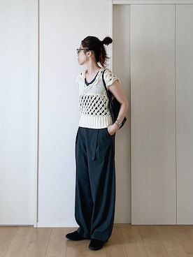 「アイテム（ブレスレット）」を使った、himarisoさん（レディース・164cm）の秋コーディネート