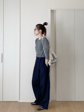 「アイテム（バックパック/リュック）」を使った、himarisoさん（レディース・164cm）の秋コーディネート