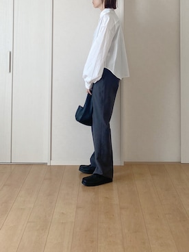 「Clarks（クラークス）のClarks / クラークス wallabee C/O&NEW ワラビー（モカシン/デッキシューズ）」を使った、himarisoさん（レディース・164cm）の秋コーディネート
