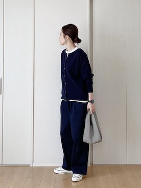 「アイテム（チノパンツ）」を使った、himarisoさん（レディース・164cm）の春コーディネート