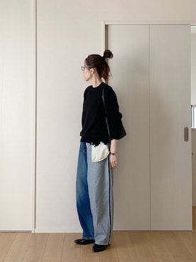 「アイテム（モカシン/デッキシューズ）」を使った、himarisoさん（レディース・164cm）の秋コーディネート