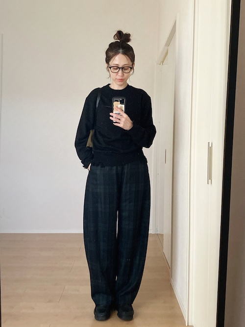 6(ROKU) スラックス パンツ 「6(ROKU)」チェック カーブ レディース