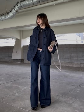 「LOEWE（ロエベ）のアイテム（バッグ）」を使った、てらまゆさん（レディース・160cm）の春コーディネート