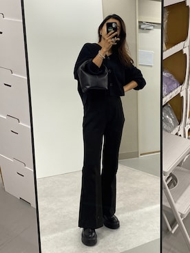 「THE ROW（ザロウ）のTHE ROW Zipped Boot I（ブーツ）」を使った、てらまゆさん（レディース・160cm）の秋コーディネート