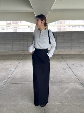 「アイテム（スカート）」を使った、てらまゆさん（レディース・160cm）の秋コーディネート