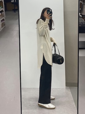 「ENOF（イナフ）のアイテム（パンツ）」を使った、てらまゆさん（レディース・160cm）の冬コーディネート