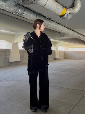 「アイテム（クラッチバッグ）」を使った、てらまゆさん（レディース・160cm）の秋コーディネート