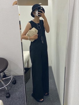 「UNIQLO（ユニクロ）のアイテム（サロペット/オーバーオール）」を使った、てらまゆさん（レディース・160cm）の夏コーディネート