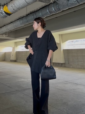 「アイテム（カーディガン/ボレロ）」を使った、てらまゆさん（レディース・160cm）の秋コーディネート