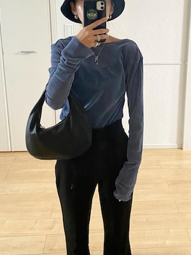 「MOUSSY（マウジー）のアイテム（ハット）」を使った、てらまゆさん（レディース・160cm）の秋コーディネート