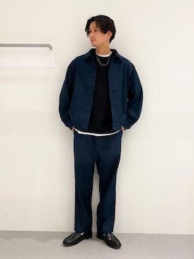 「LAKOLE（ラコレ）のアイテム（ベスト）」を使った、Takuさん（メンズ・180cm）の冬コーディネート