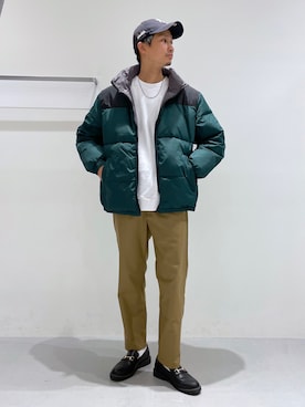 「リバーシブル」｜「アイテム（スラックス）」を使った、Takuさん（メンズ・180cm）の冬コーディネート